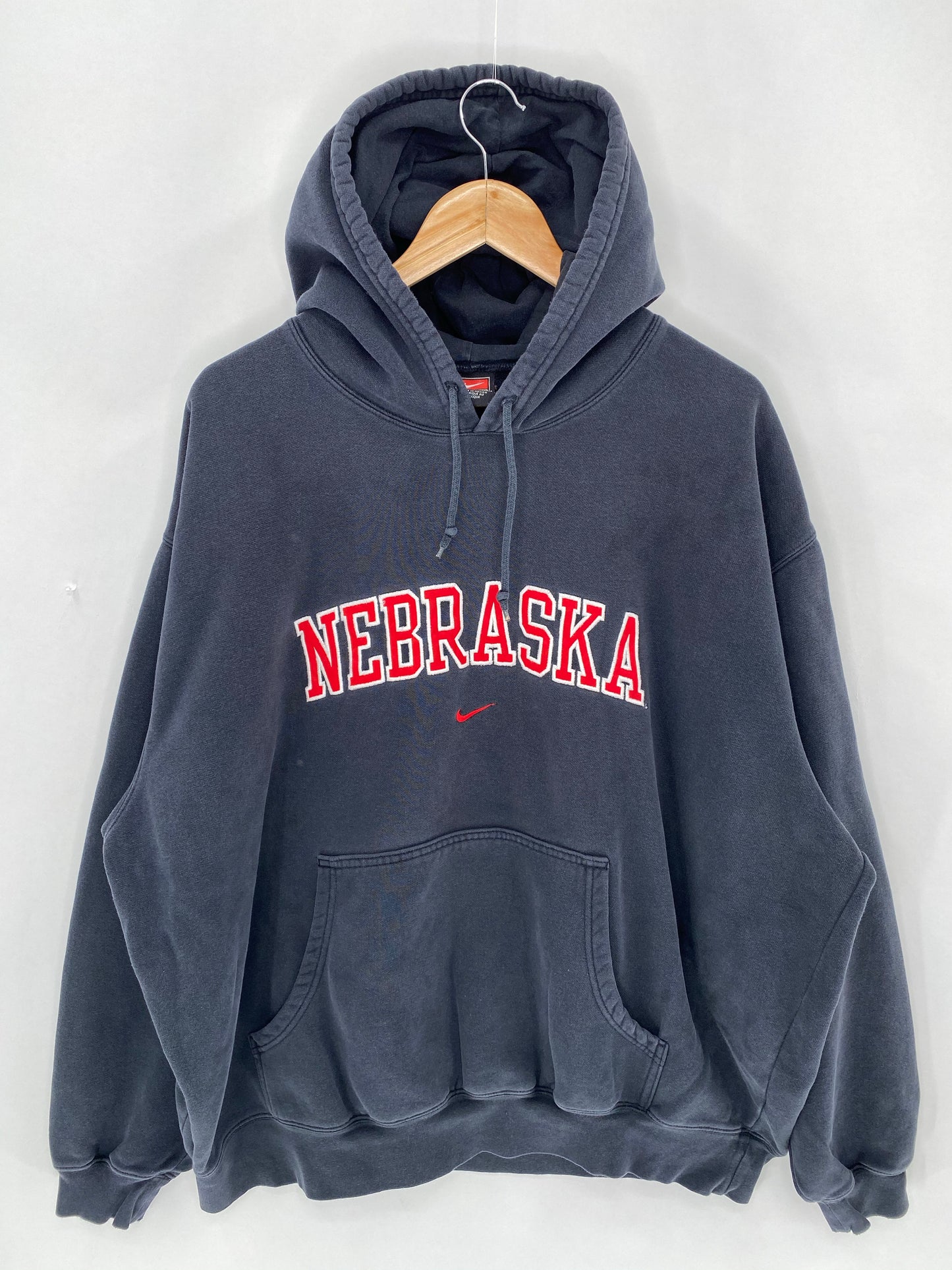 90’s Nike Nebraska Size XXL Vintage Hoodie Sweat-shirt  / 5981