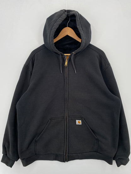 Vintage CARHARTT Size L Hoodie Zip-up Sweat-Shirt / A7930