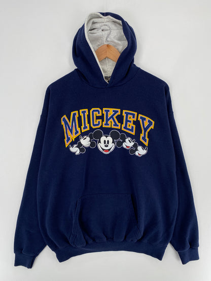 .90's DISNEY MICKEY Made in USA Size XL Vintage Hoodie Sweat-shirt / E3363S