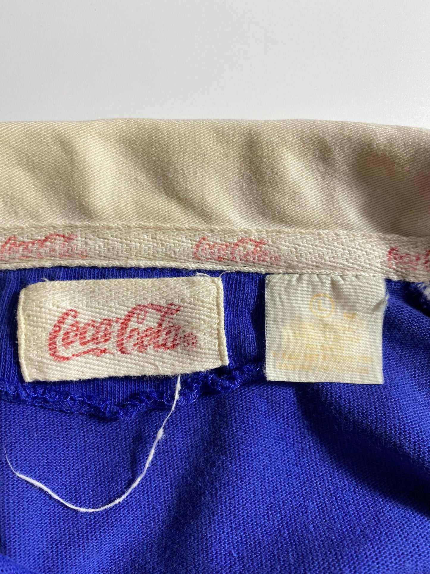 80’s COCA COLA Size L Vintage Rugby Shirt / E4106R