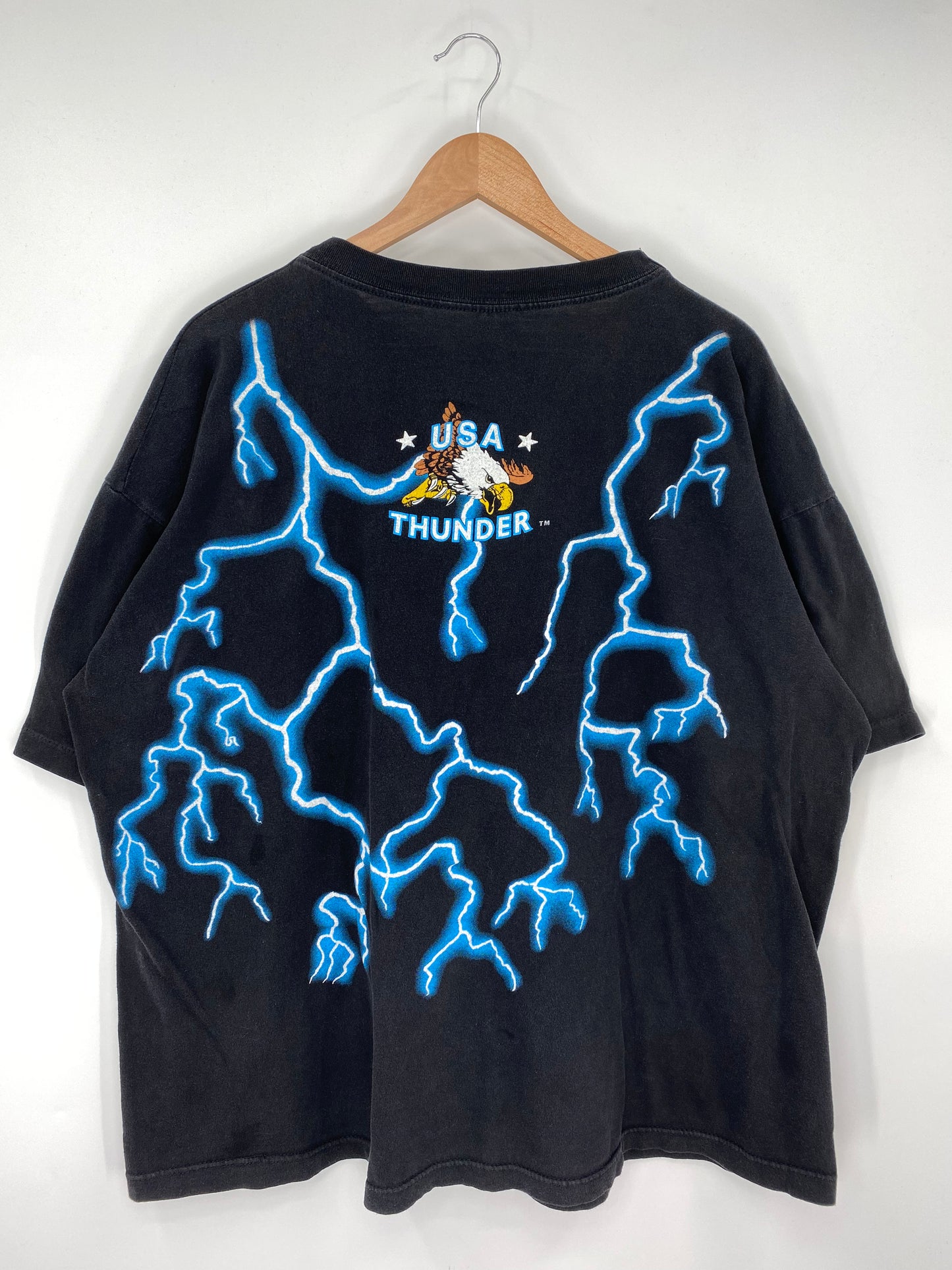 90's AMERICAN THUNDER WOLF Size XXL Vintage T- shirt / K9879