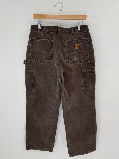 Vintage CARHARTT Double Knee Size 33x32 Duck Pants / K8213