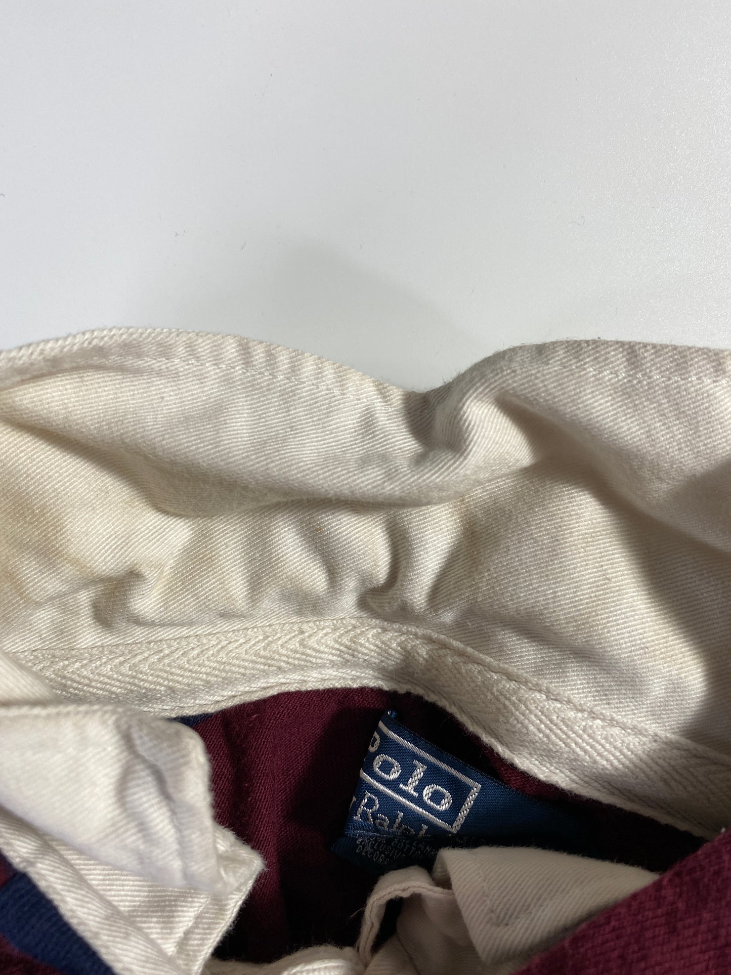 90’s POLO RALPH LAUREN Size XL Vintage Hoodie Rugby-Shirt / A6199