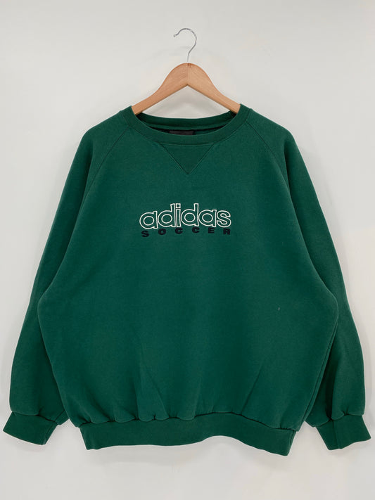 90's ADIDAS SOCCER Size XL Vintage Sweat-shirt / K6659