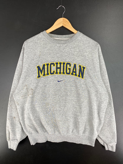 00' NIKE UNIVERSITY OF MICHIGAN Size M Vintage College Sweat-Shirt / A4015