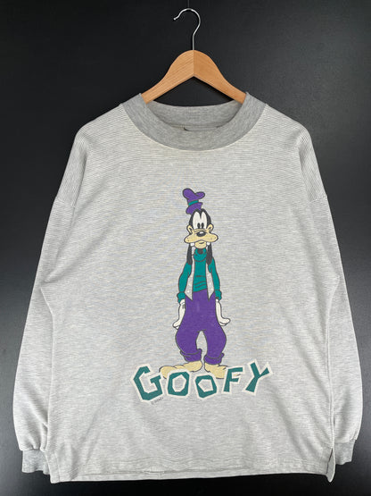 90’s DISNEY GOOFY Size L Vintage Long Sleeve T-Shirt / E6779T