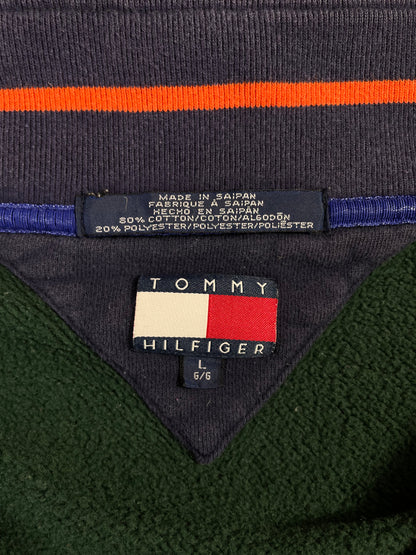 Vintage TOMMY HILFIGER Size L Half Zip Sweat-shirt / A909