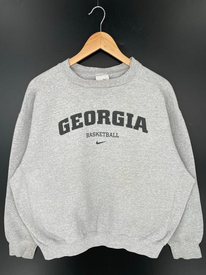 00' NIKE GEORGIA BASKETBALL Size M Vintage College Sweat-shirt / K9280