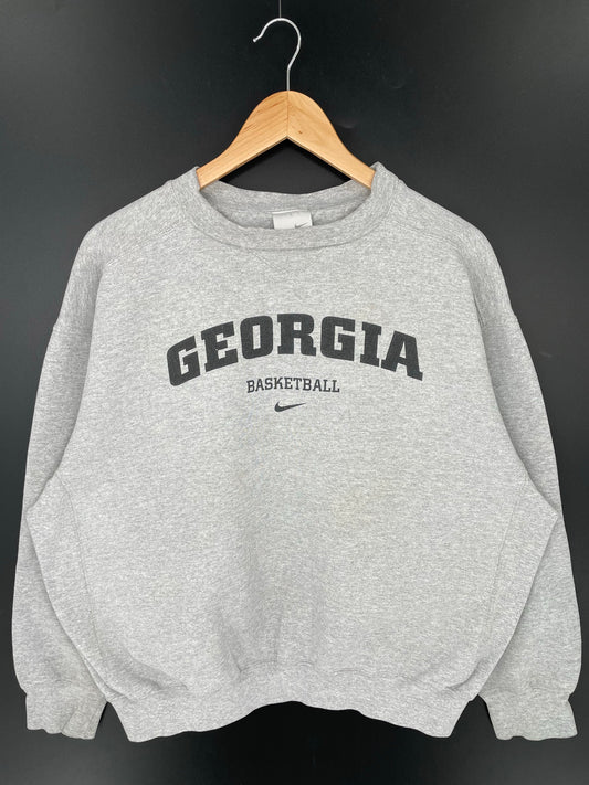 00' NIKE GEORGIA BASKETBALL Size M Vintage College Sweat-shirt / K9280