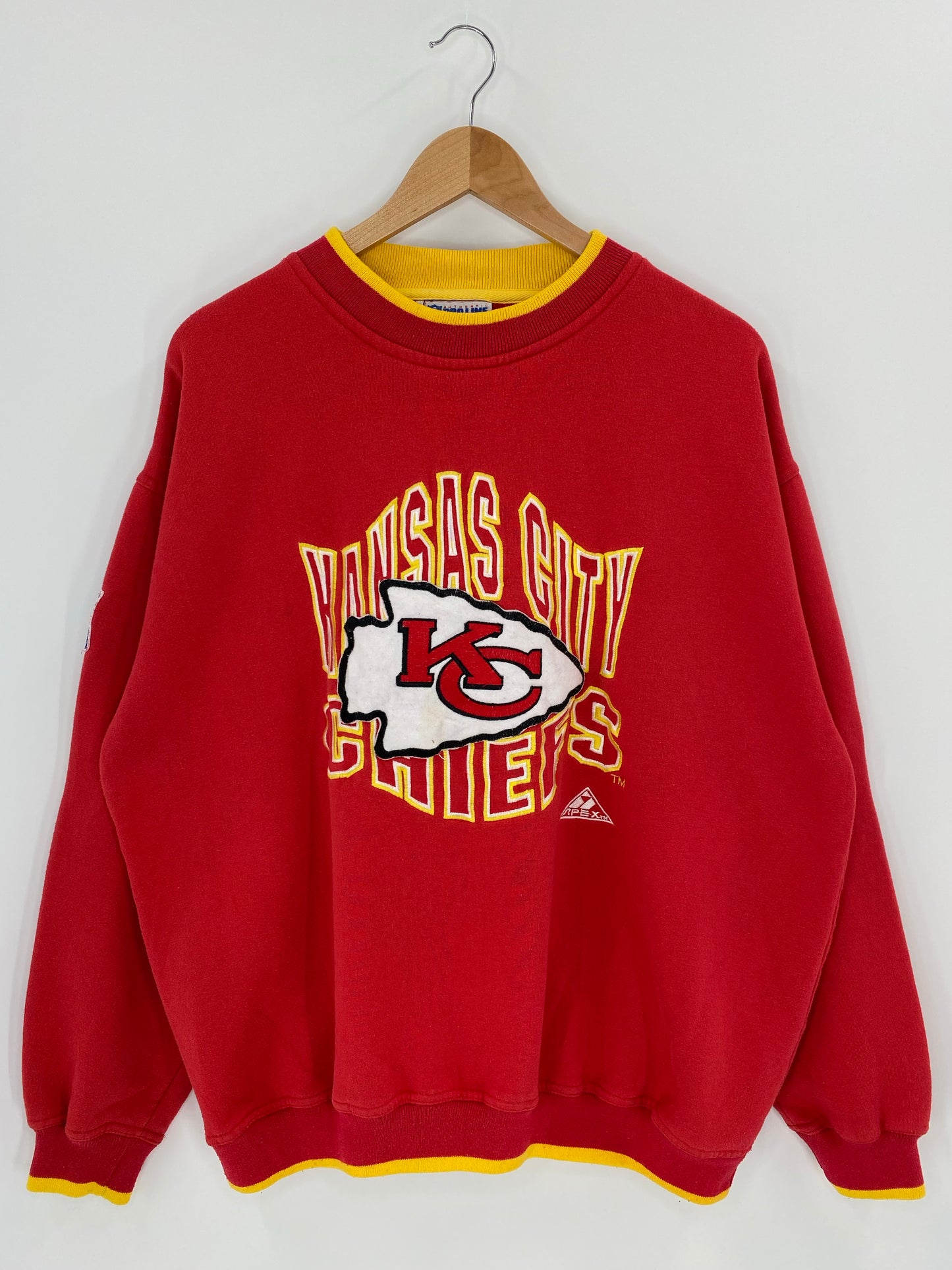 90's KANSAS CITY CHIEFS Size XL Vintage NFL Sweat - Shirt/ K6296