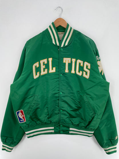 90's STARTER x BOSTON CELTICS Made in USA Size XL Vintage NBA Nylon Padded Jacket / E865