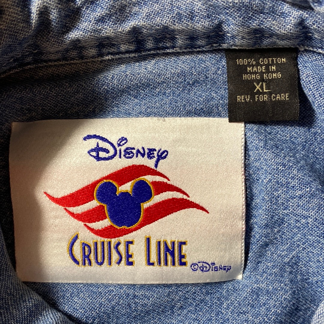 00' DISNEY CRUISE LINE Size XL Vintage Button down Shirts / E2170B