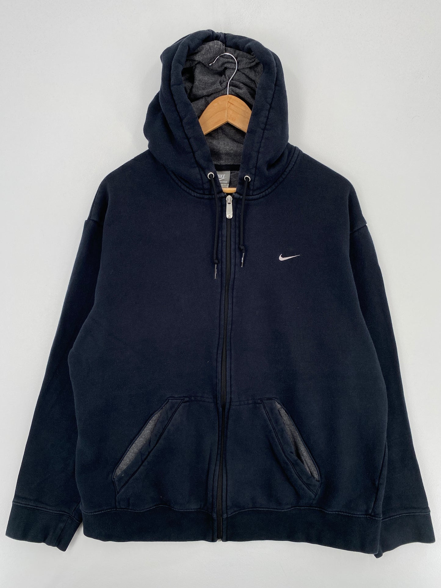 00' NIKE MINI SWOOSH Size XL Vintage Hoodie Zip Up Sweat-Shirt / A6037