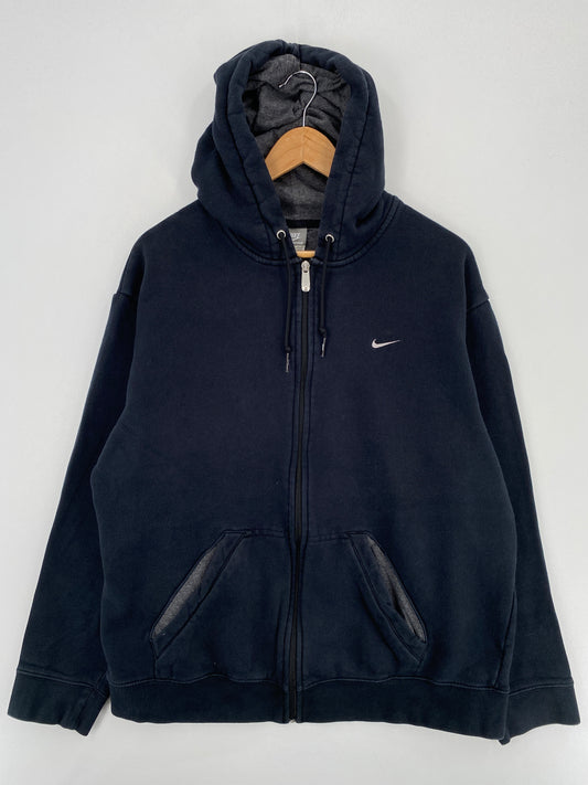 00' NIKE MINI SWOOSH Size XL Vintage Hoodie Zip Up Sweat-Shirt / A6037