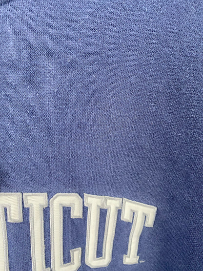 00' NIKE CONNECTICUT Size L Vintage Hoodie Sweat-Shirt / K4649