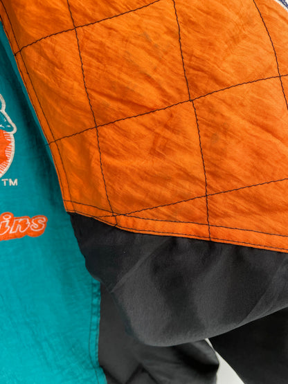 90's STARTER x MIAMI DOLPHINS Size L Vintage NFL Padded Nylon Jacket / K6271