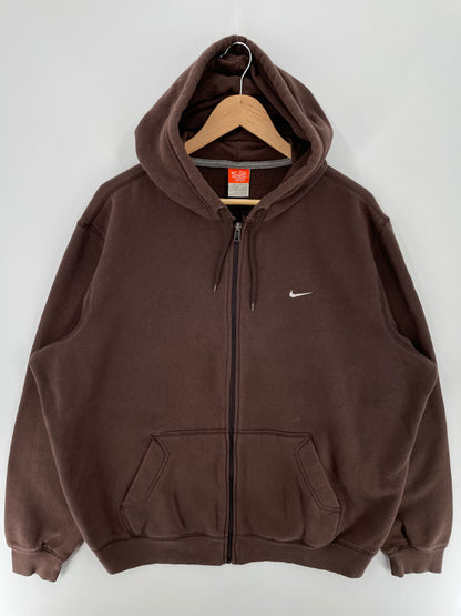 00' NIKE MINI SWOOSH Size XXL Vintage Hoodie Zip-up Sweat-shirt / A317