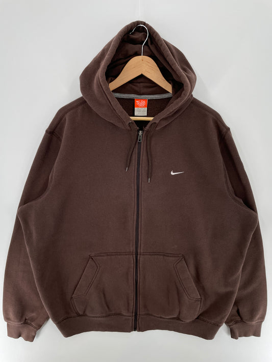 00' NIKE MINI SWOOSH Size XXL Vintage Hoodie Zip-up Sweat-shirt / A317