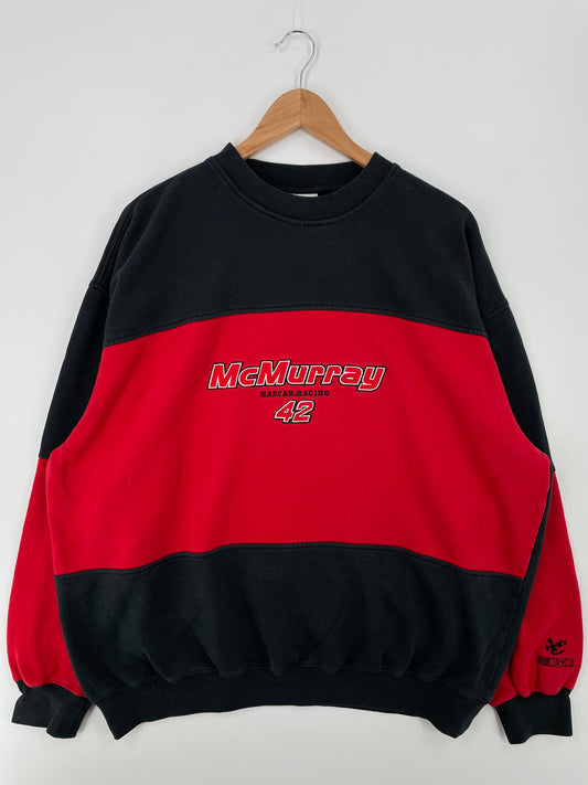 00' NASCAR x JAMIE MCMURRAY Size XL Vintage Racing Sweat-shirt / A8611