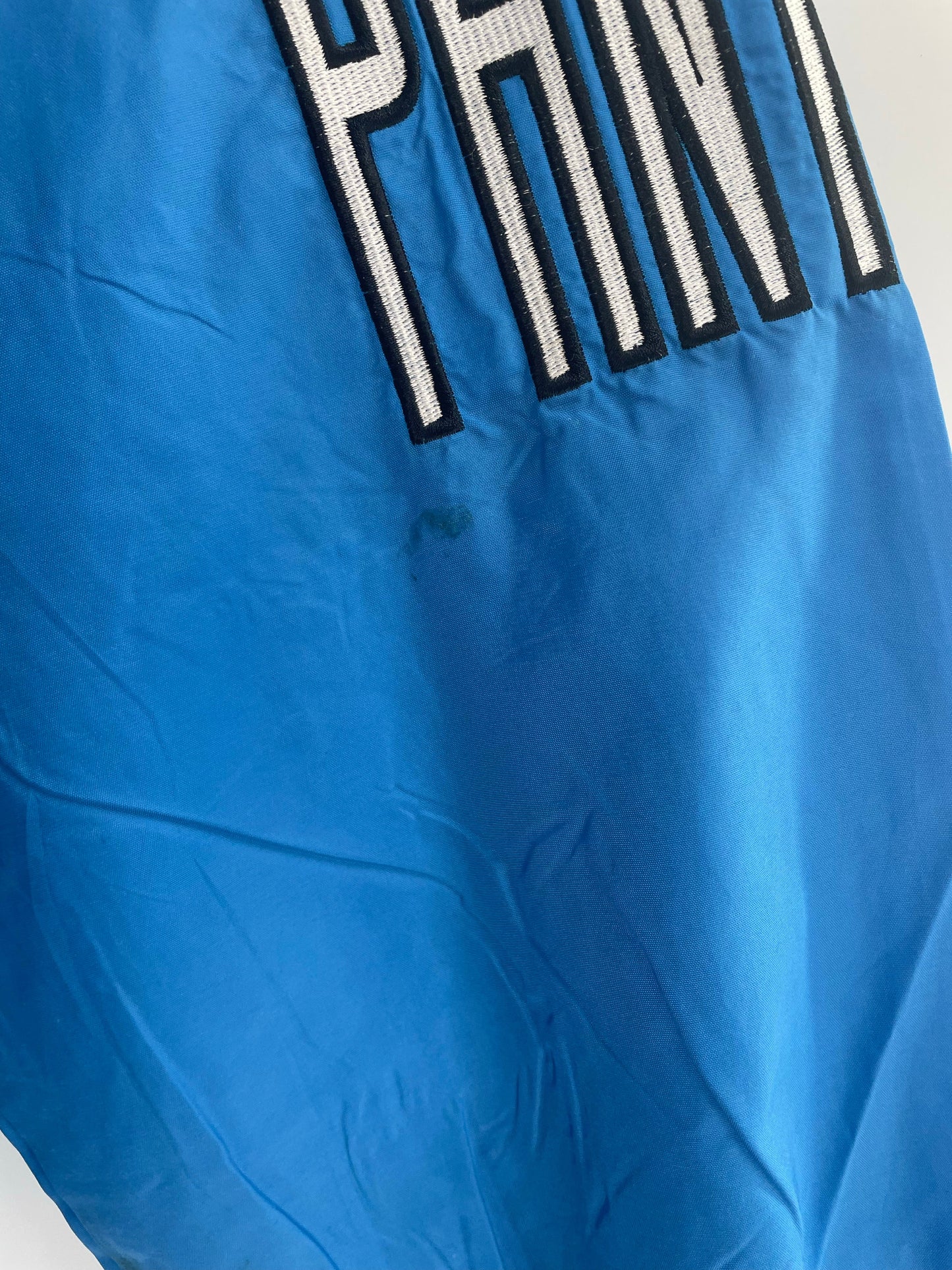 90's CAROLINA PANTHERS Size L Vintage NFL Zip-up Nylon Jacket / A8847