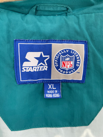 90's STARTER x MIAMI DOLPHINS Size XL Vintage NFL Nylon Jacket / A6836