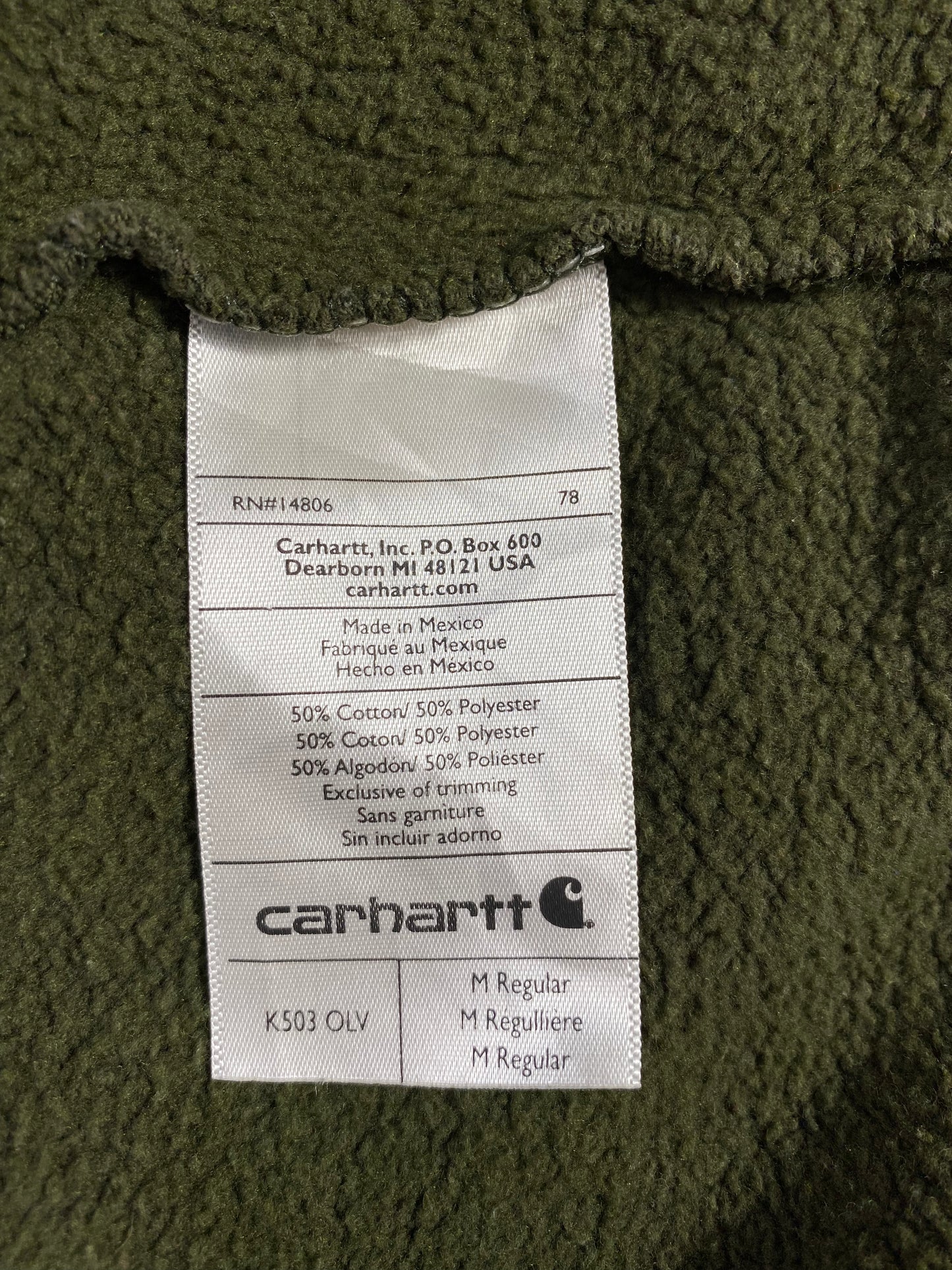 Vintage CARHARTT Size M Half-Zip Sweat-Shirt / A459