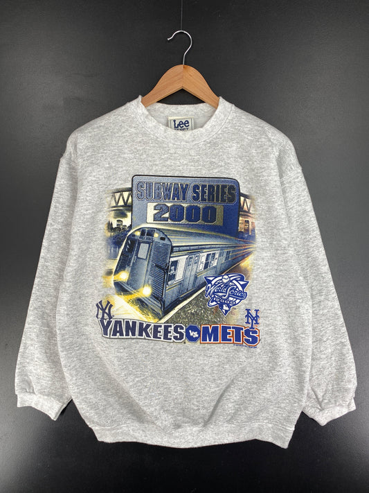 2000 NEW YORK YANKEES x METS Size M Vintage MLB Sweat-Shirt / E3486S