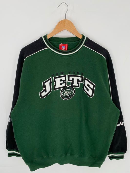Vintage NEW YORK JETS Size No Tag (Approx.XL) NFL Sweat-Shirt/ K8072