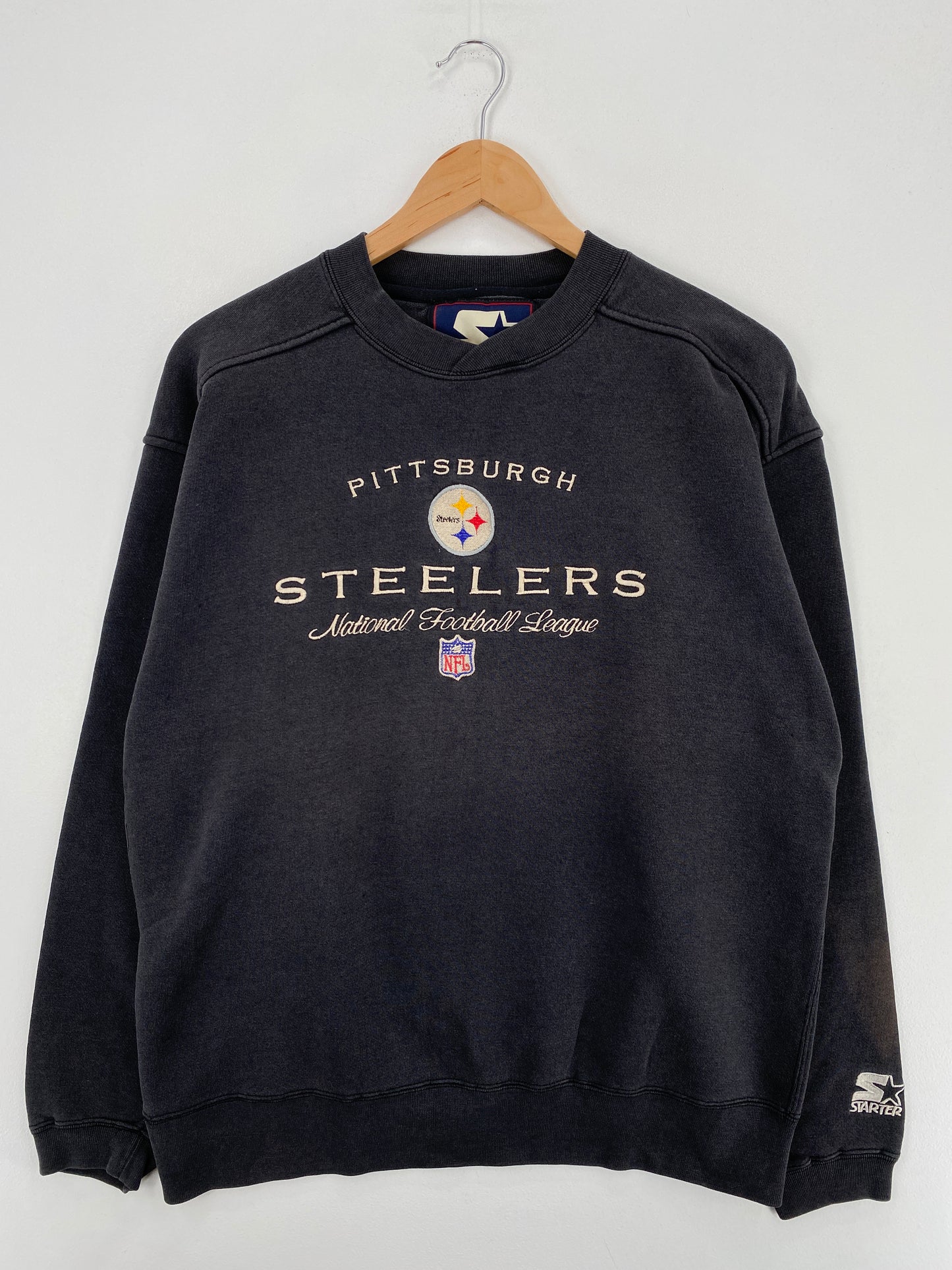 90's STARTER x PITTSBURGH STEELERS Size M Vintage NFL Sweat-Shirt / A5836