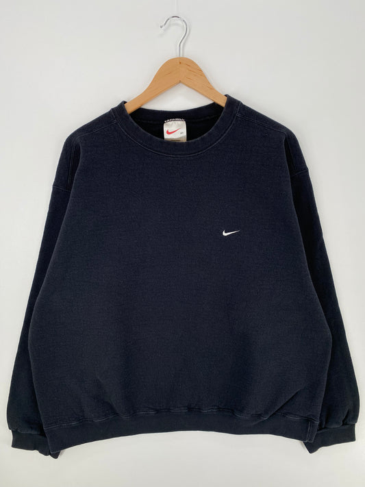 90's NIKE MINI SWOOSH x NATIONAL ENERGY SERVICES COMPANY Size XL Vintage Sweat-shirt / A919