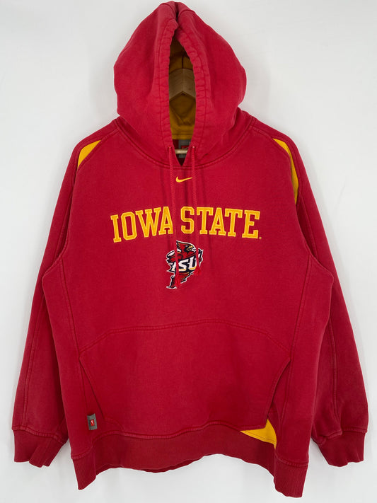 00' NIKE IOWA STATE Size M Vintage College Hoodie Sweat-Shirt / K5146