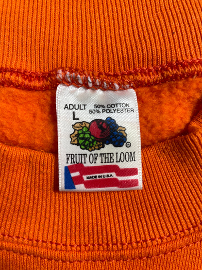 90's ILLINOIS FIGHTING ILLINI Made in USA Size L Vintage College Sweat-Shirt / E6459S