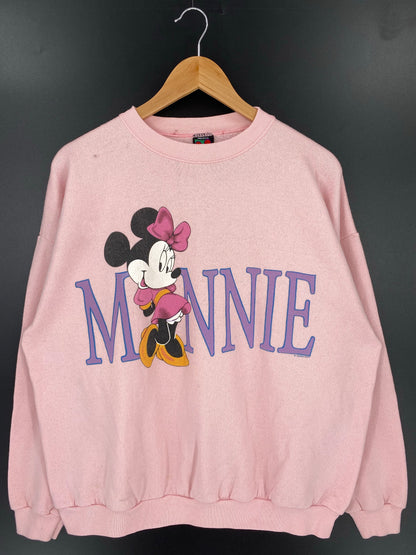90’s DISNEY MINNIE Made in USA Size L Vintage Sweat-shirt / K7041