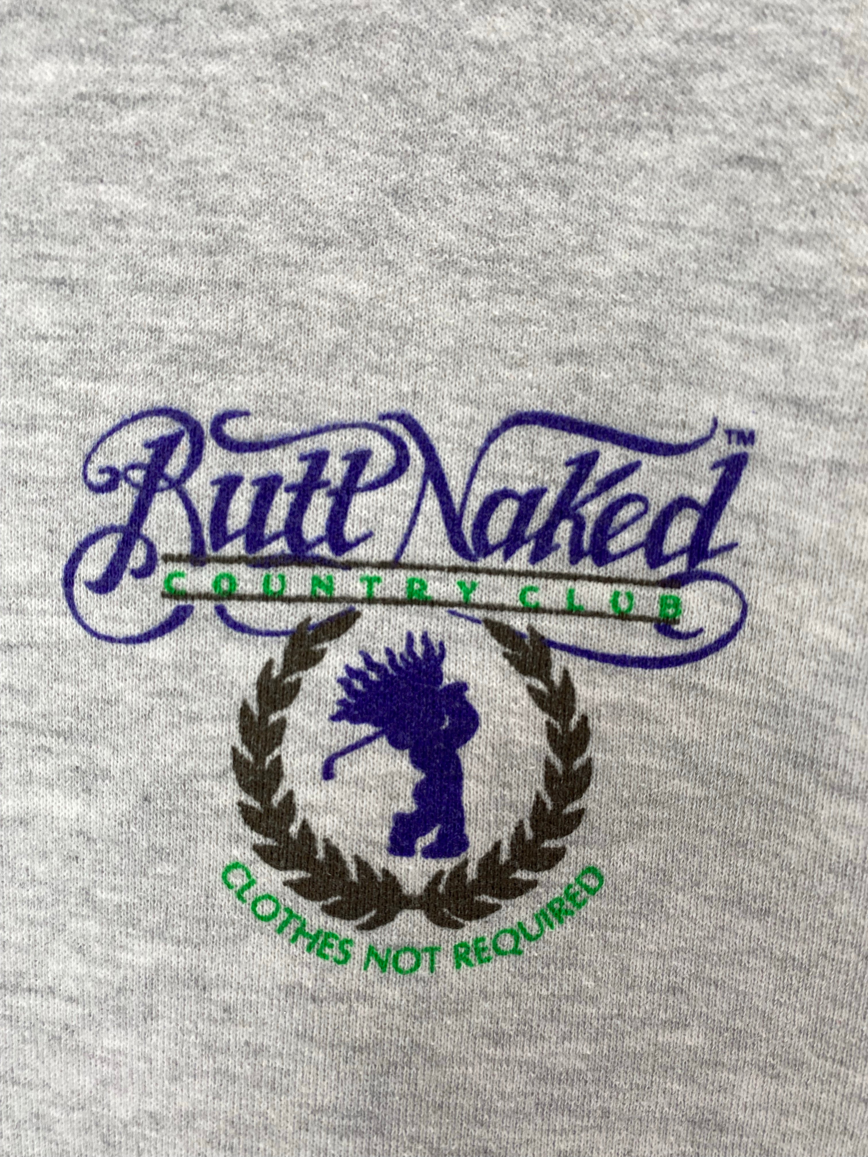 90's BUTT NAKED COUNTRY CLUB Made in USA Size XL Vintage Sweat-shirt / –  FISHTALE VINTAGE