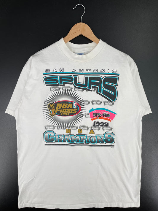 1999 SAN ANTONIO SPURS Made in USA Size XL Vintage NBA T-Shirt / A4483