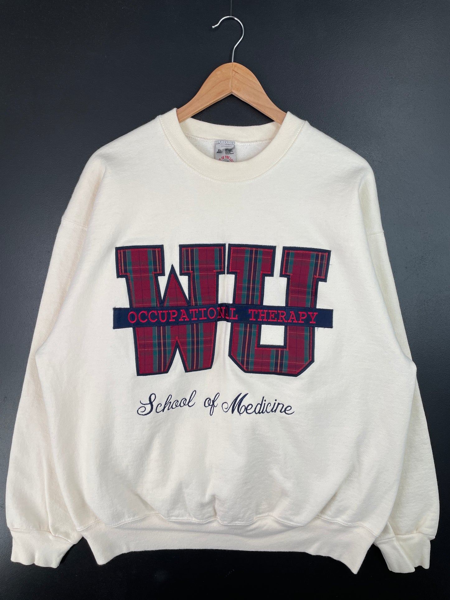 90's WASHINGTON UNIVERSITY SCHOOL OF MEDICINE Made in USA Size XL Vintage College Sweat-shirt / A9019
