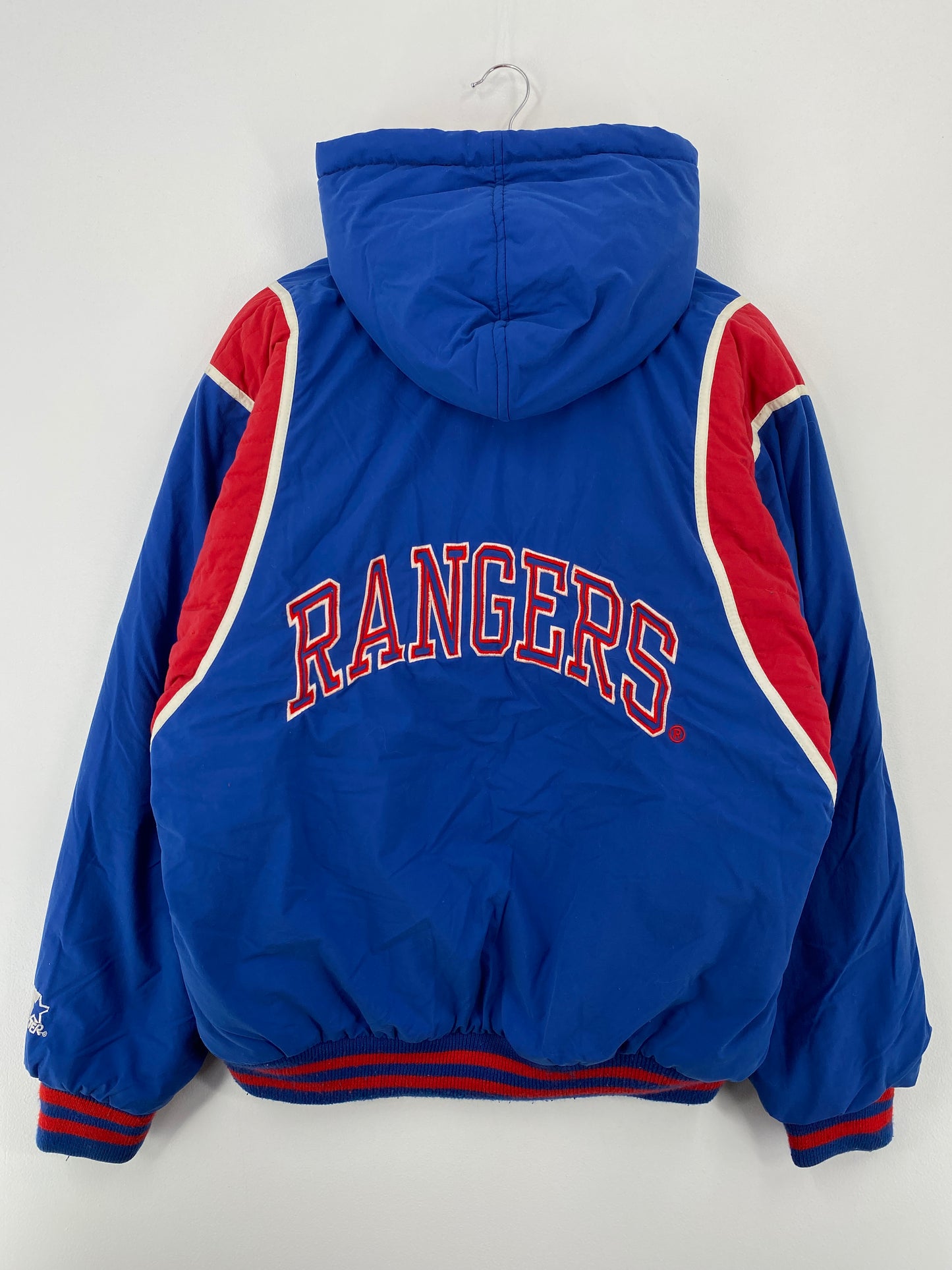90's STARTER x NEW YORK RANGERS Size L Vintage NHL Nylon Jacket / A8759