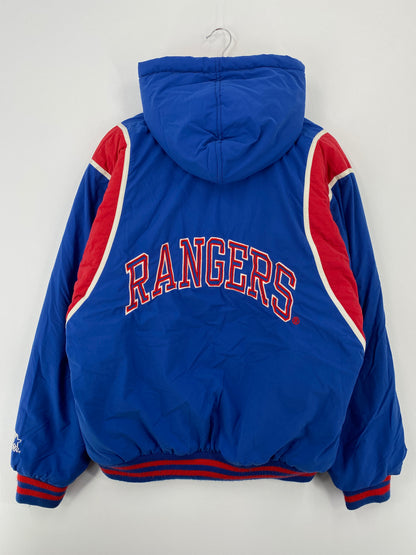 90's STARTER x NEW YORK RANGERS Size L Vintage NHL Nylon Jacket / A8759