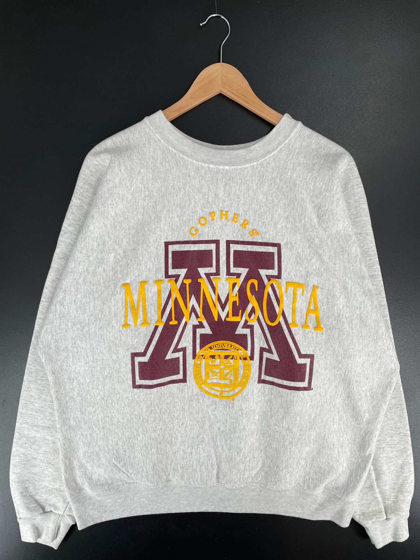 90's MINNESOTA Made in USA Size XL Vintage College Sweat Shirt / E6758S