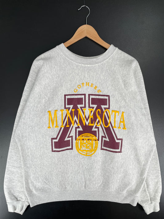 90's MINNESOTA Made in USA Size XL Vintage College Sweat Shirt / E6758S