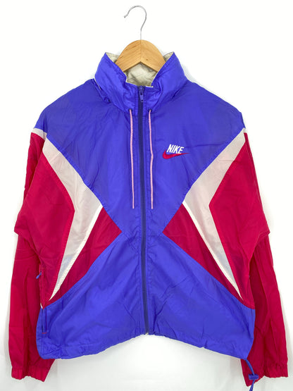 .90’s NIKE Size Ladies M Vintage Zip-up Nylon Jacket  / A8204