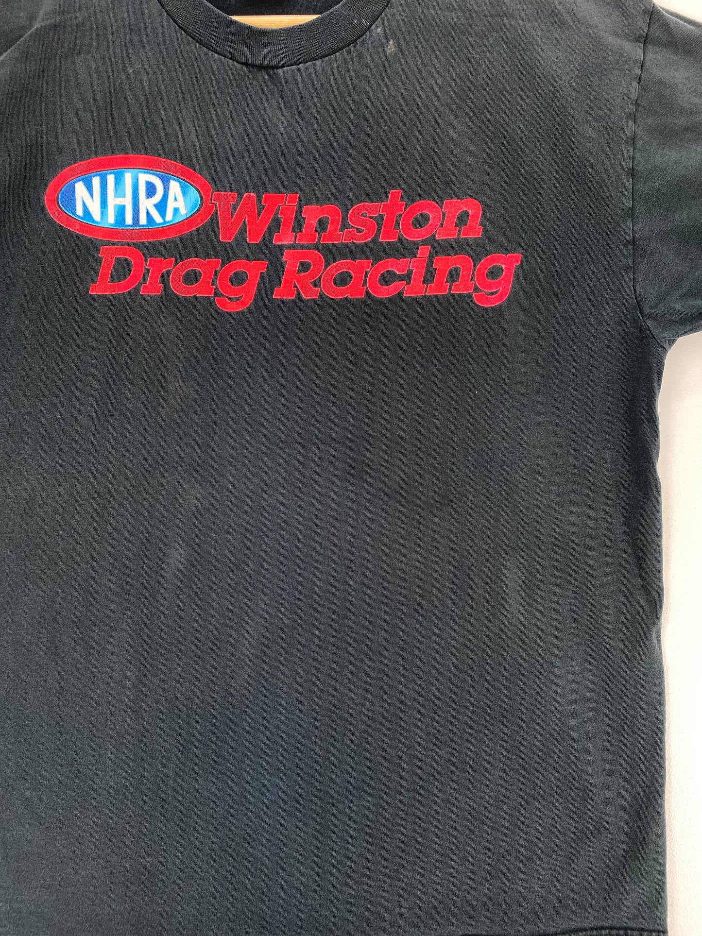 90's WINSTON DRAG RACING Size XL Vintage Racing T-Shirt / A2579
