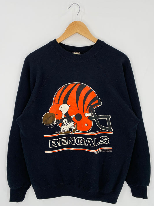 80’s CINCINNATI BENGALS SNOOPY Made in USA Size L Vintage NFL Sweat - Shirt/ K5799