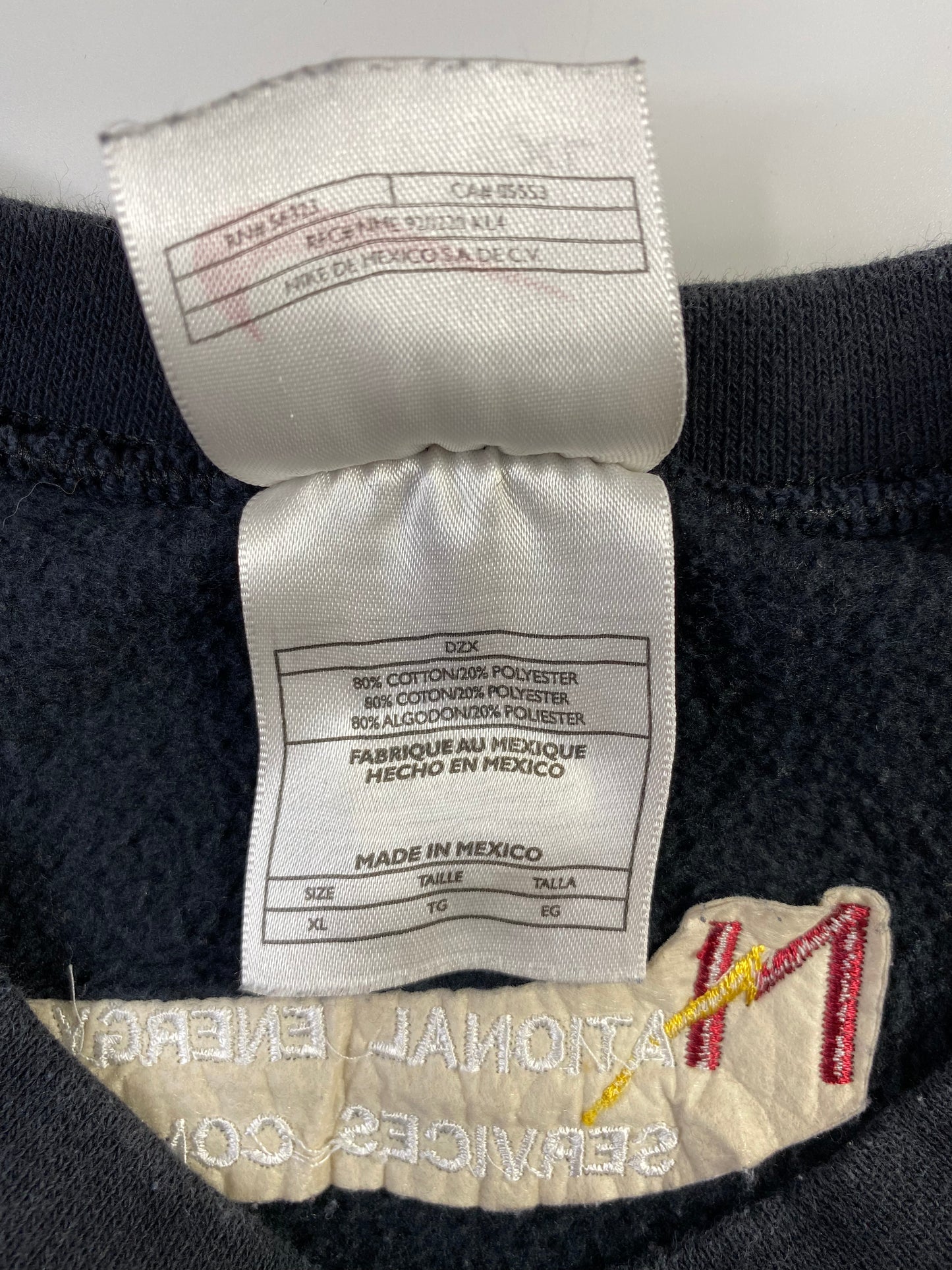 90's NIKE MINI SWOOSH x NATIONAL ENERGY SERVICES COMPANY Size XL Vintage Sweat-shirt / A919