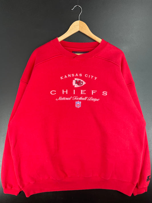 90's STARTER x KANSAS CITY CHIEFS Size XXL Vintage NFL Sweat-shirt / E2055S