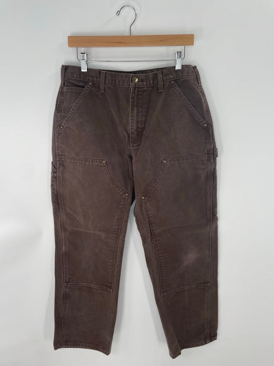 Vintage CARHARTT Size 32x30 Double Knee Duck Pants / K8366