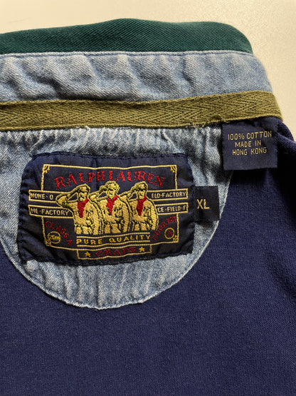 90's CHAPS RALPH LAUREN Size XL Vintage Rugby-Shirt / K8171