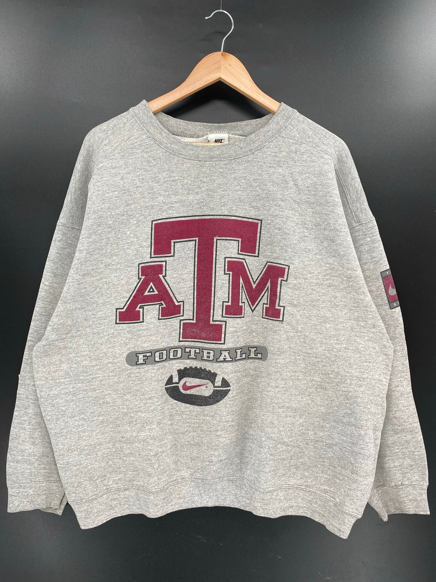 90’s NIKE ATM FOOTBALL Made in USA Size L Vintage Sweat-Shirt / K4288