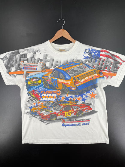 2007 NASCAR NEW HAMPSHIRE Size XL Vintage Racing T-Shirt / A2111