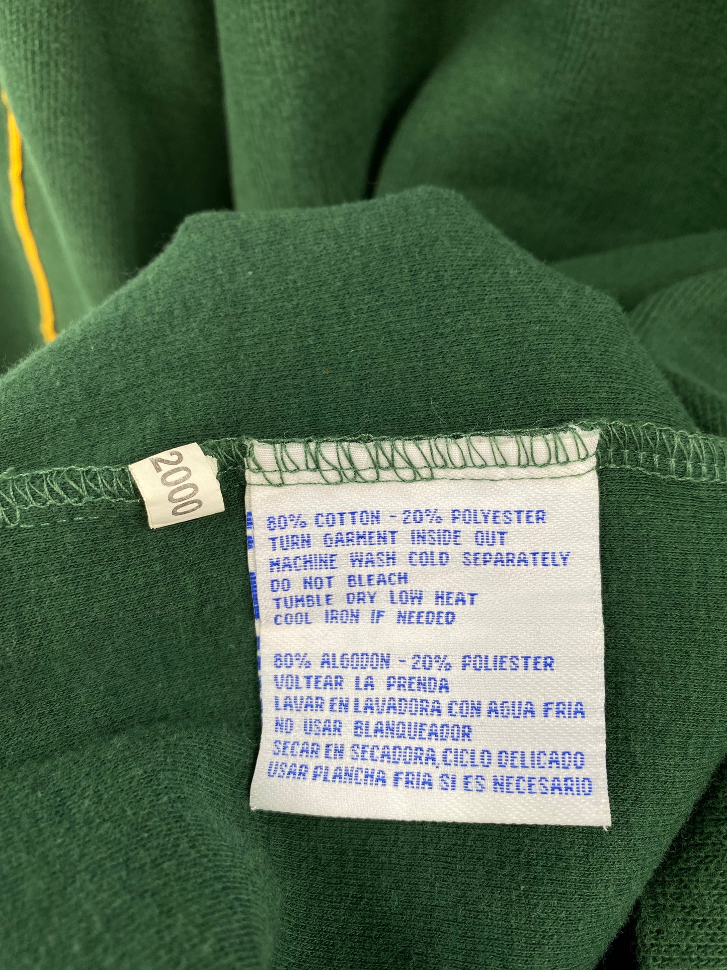 00' GREEN BAY PACKERS Size XXL Vintage NFL Sweat-Shirt/ K7501